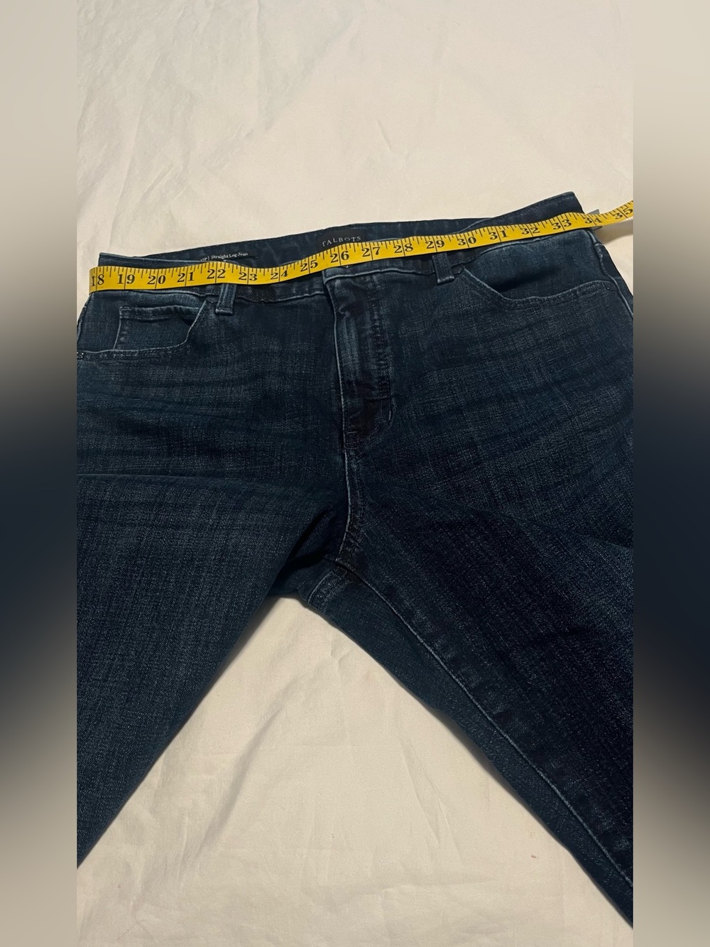 Women’s Petite TALBOTS  Straight Leg Florence Wash High-Rise Jeans Size 12P - Picture 11 of 12